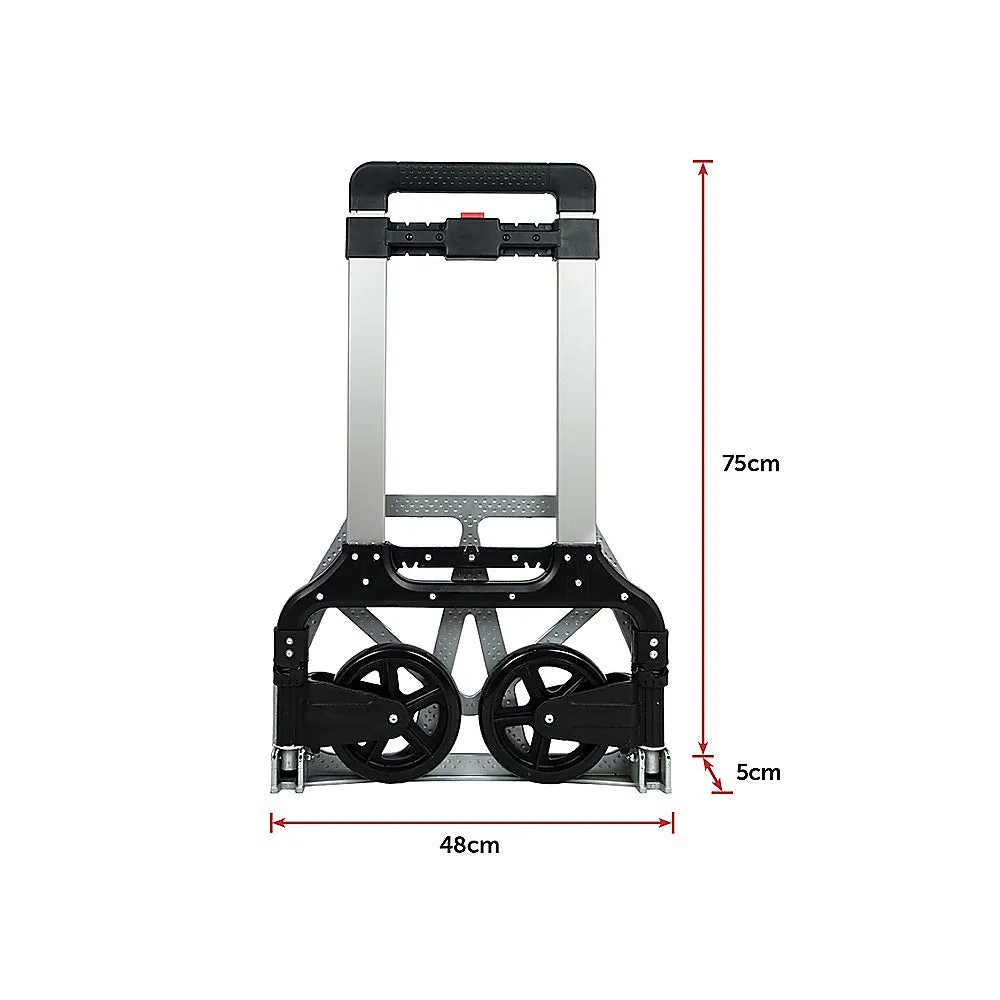 330LBS Folding Aluminium Hand Trolley with PVC Wheels