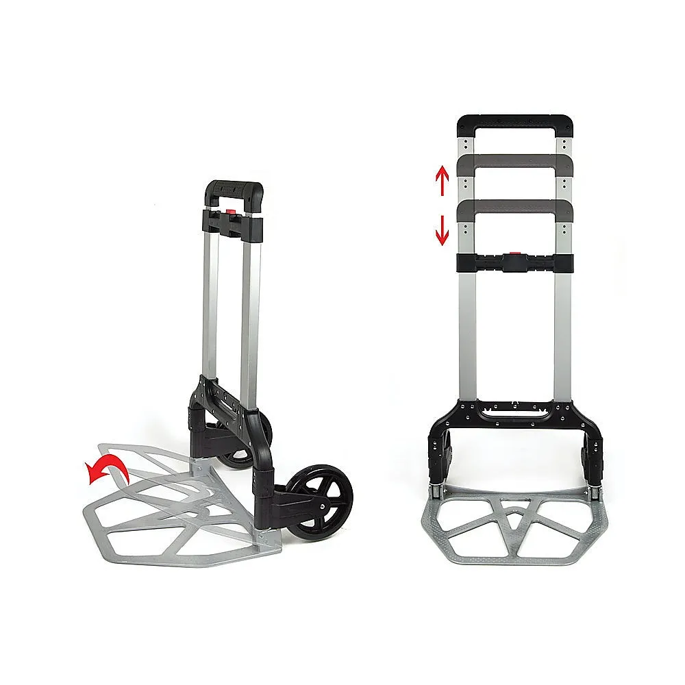 330LBS Folding Aluminium Hand Trolley with PVC Wheels