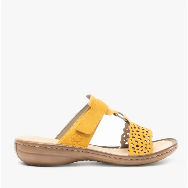 608A7-68 Ladies Mule Sandals Yellow