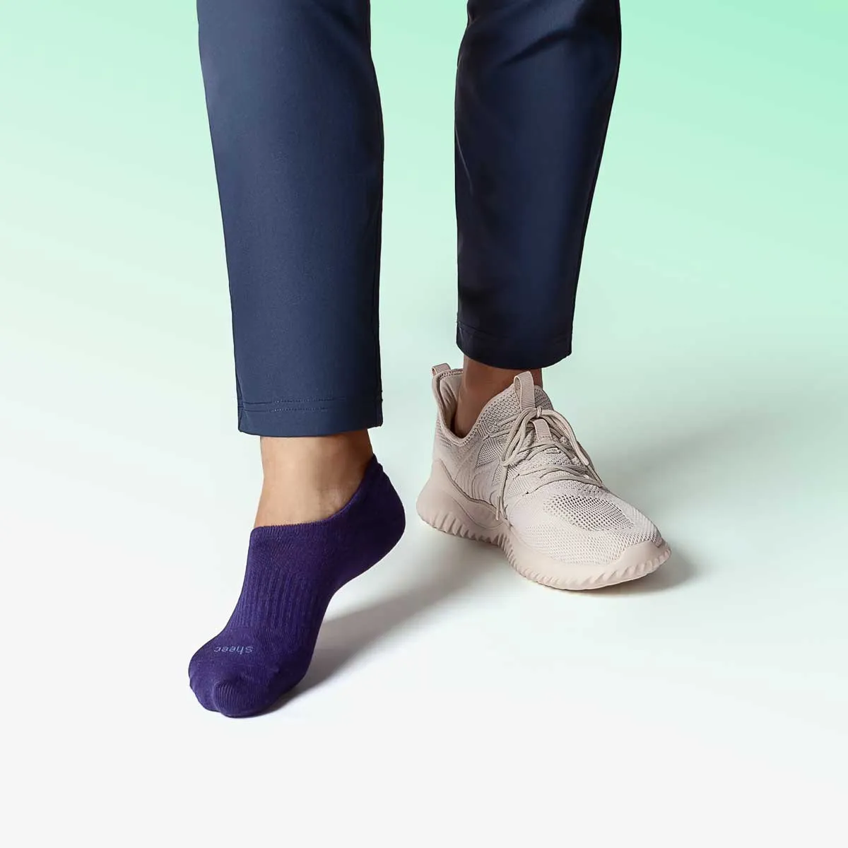 Active High-cut Super Soft Modal Casual No Show Socks | INDIGO NAVY