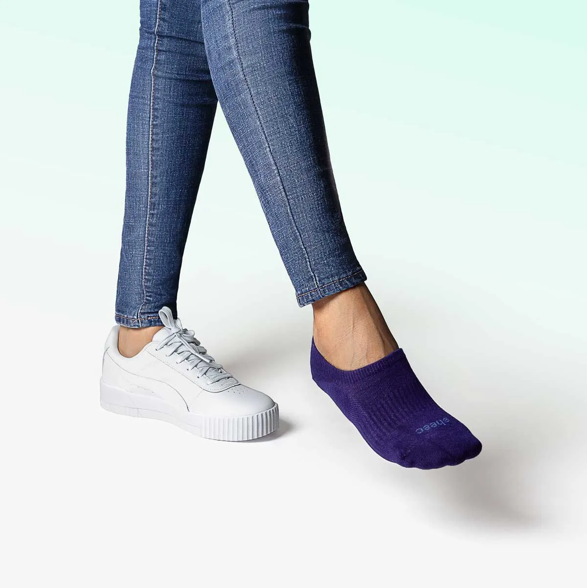 Active High-cut Super Soft Modal Casual No Show Socks | INDIGO NAVY