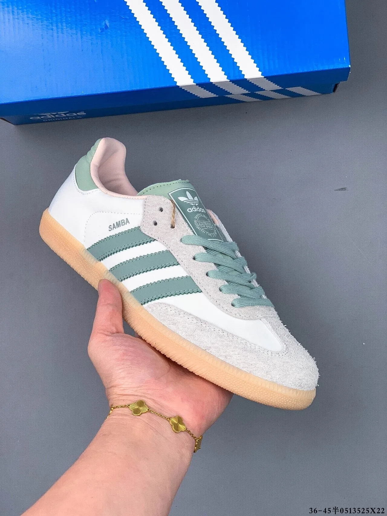 ADIDAS Samba OG Silver Green Putty Mauve