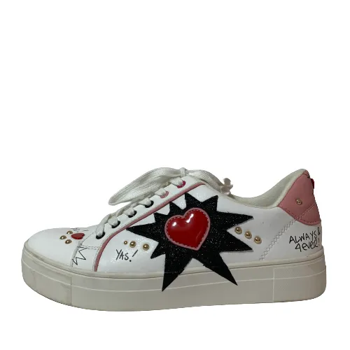 ALDO Graffiti White Sneakers | Pre Loved |