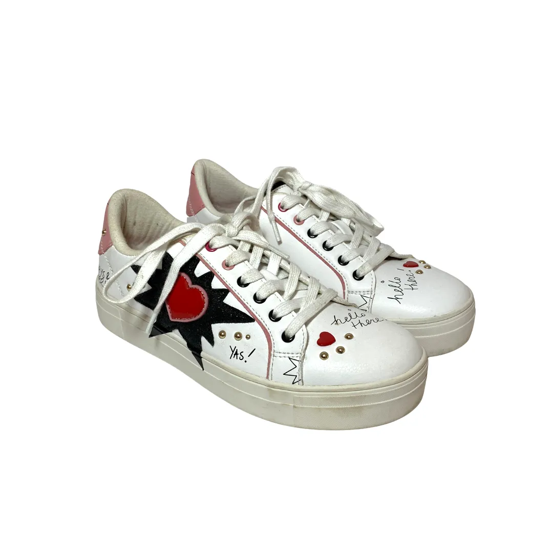 ALDO Graffiti White Sneakers | Pre Loved |