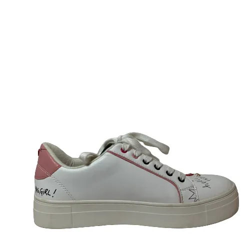 ALDO Graffiti White Sneakers | Pre Loved |