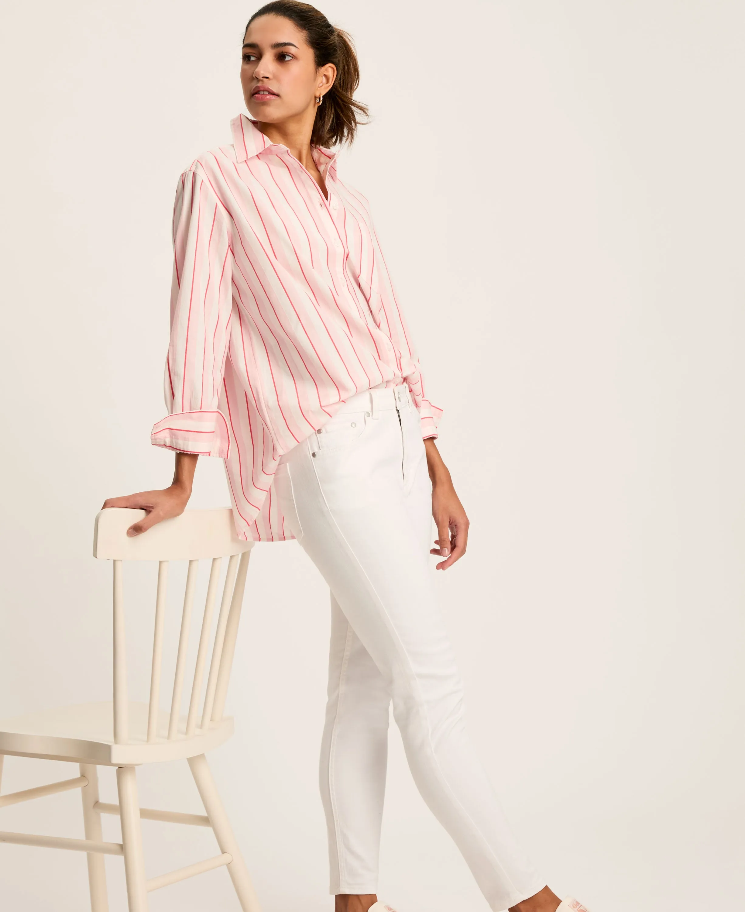 Amilla Stripe Shirt - Pink Stripe