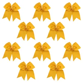 Athletic Clip Hair Bows - 10 Pack