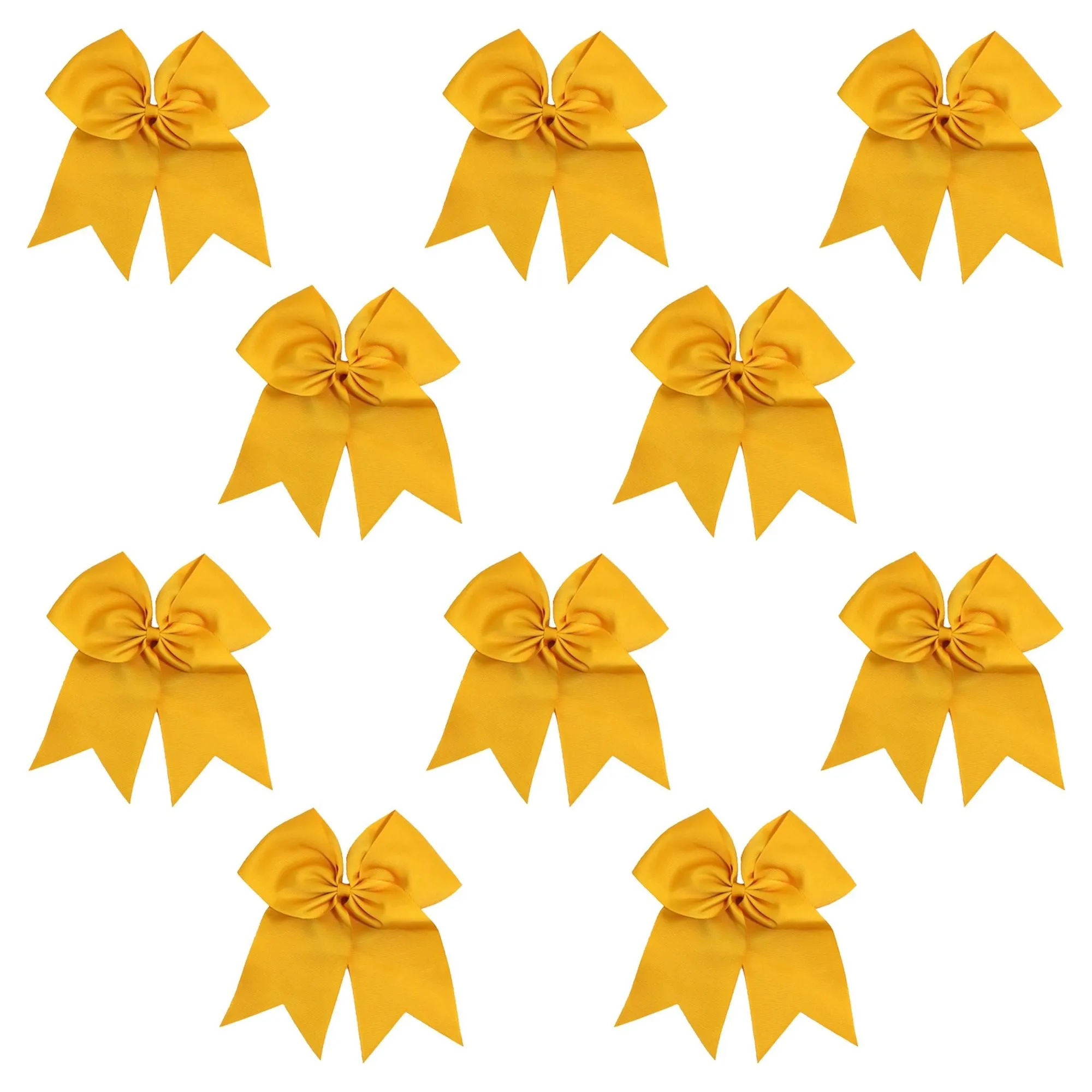 Athletic Clip Hair Bows - 10 Pack