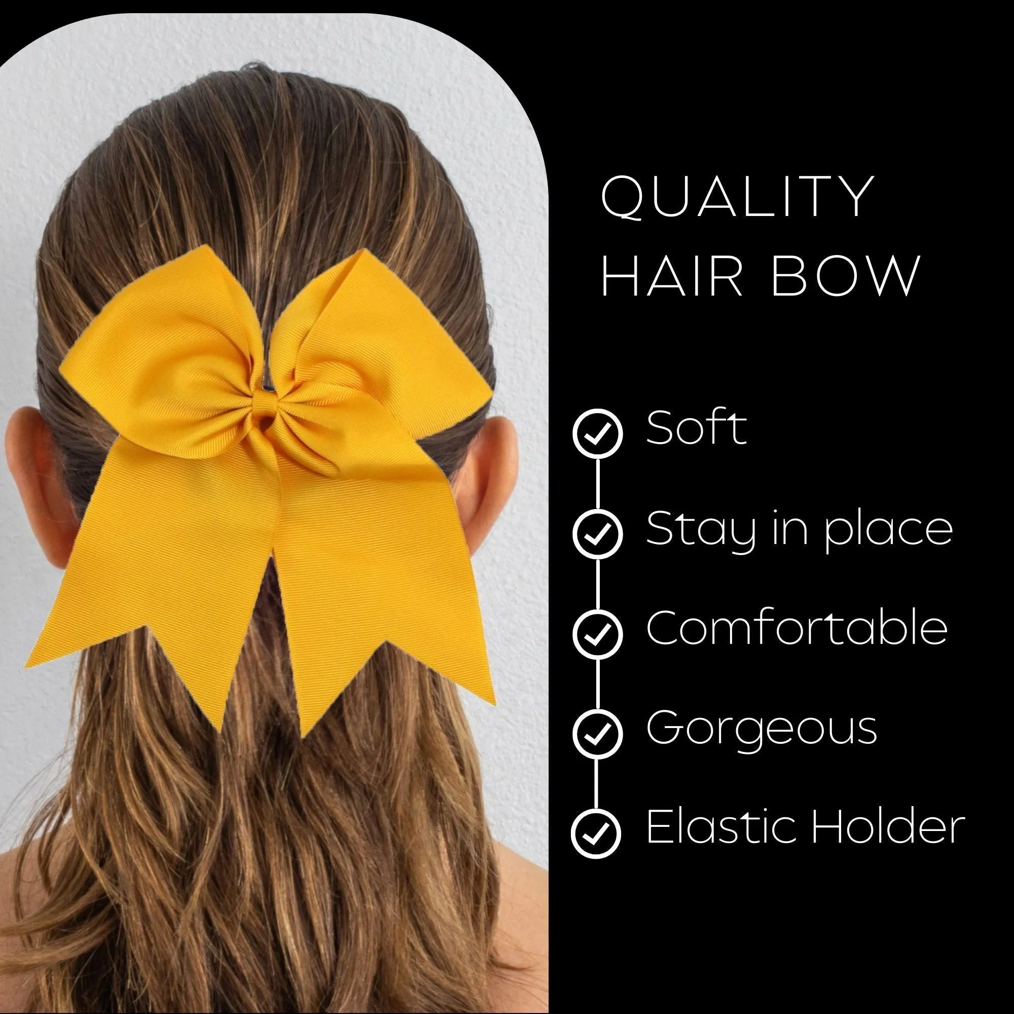 Athletic Clip Hair Bows - 10 Pack