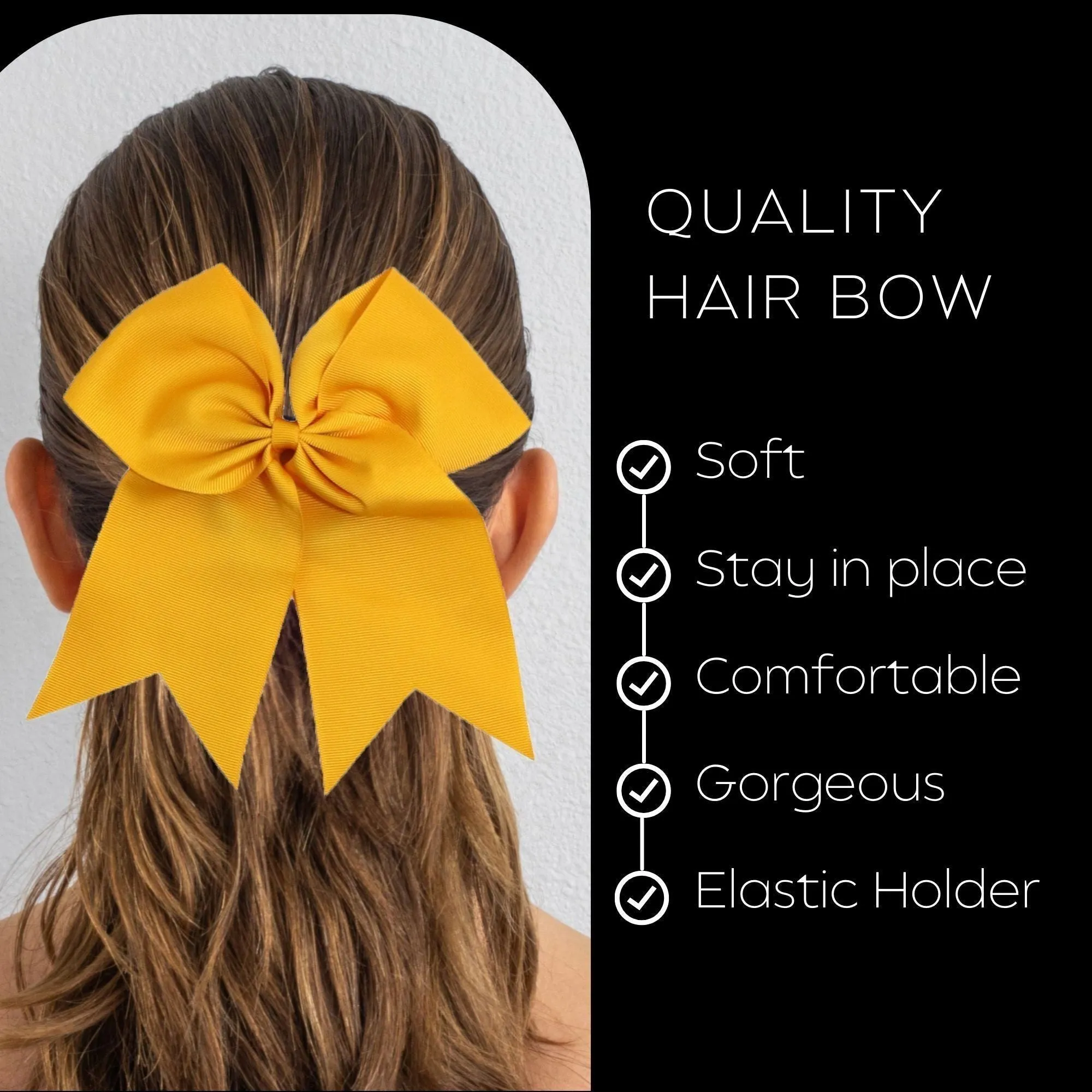 Athletic Gold Clip Hair Bow