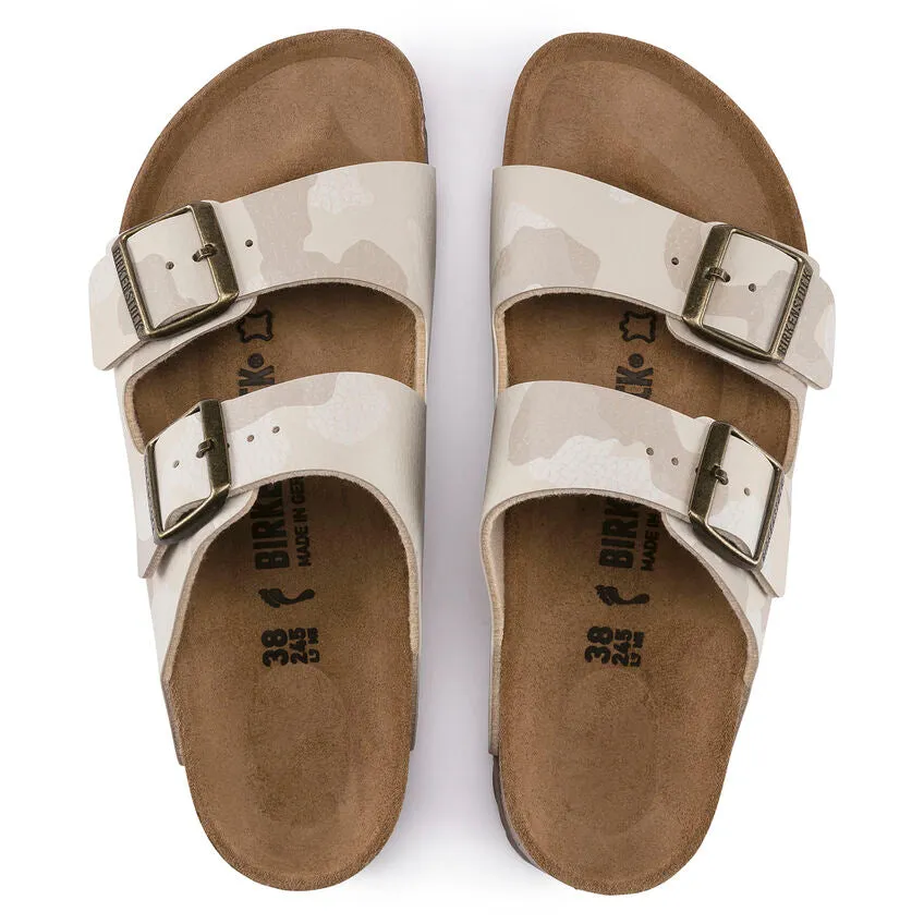 Womens Arizona Birkenstock Sandals in Desert Soil Camo Print - Birko-Flor Material