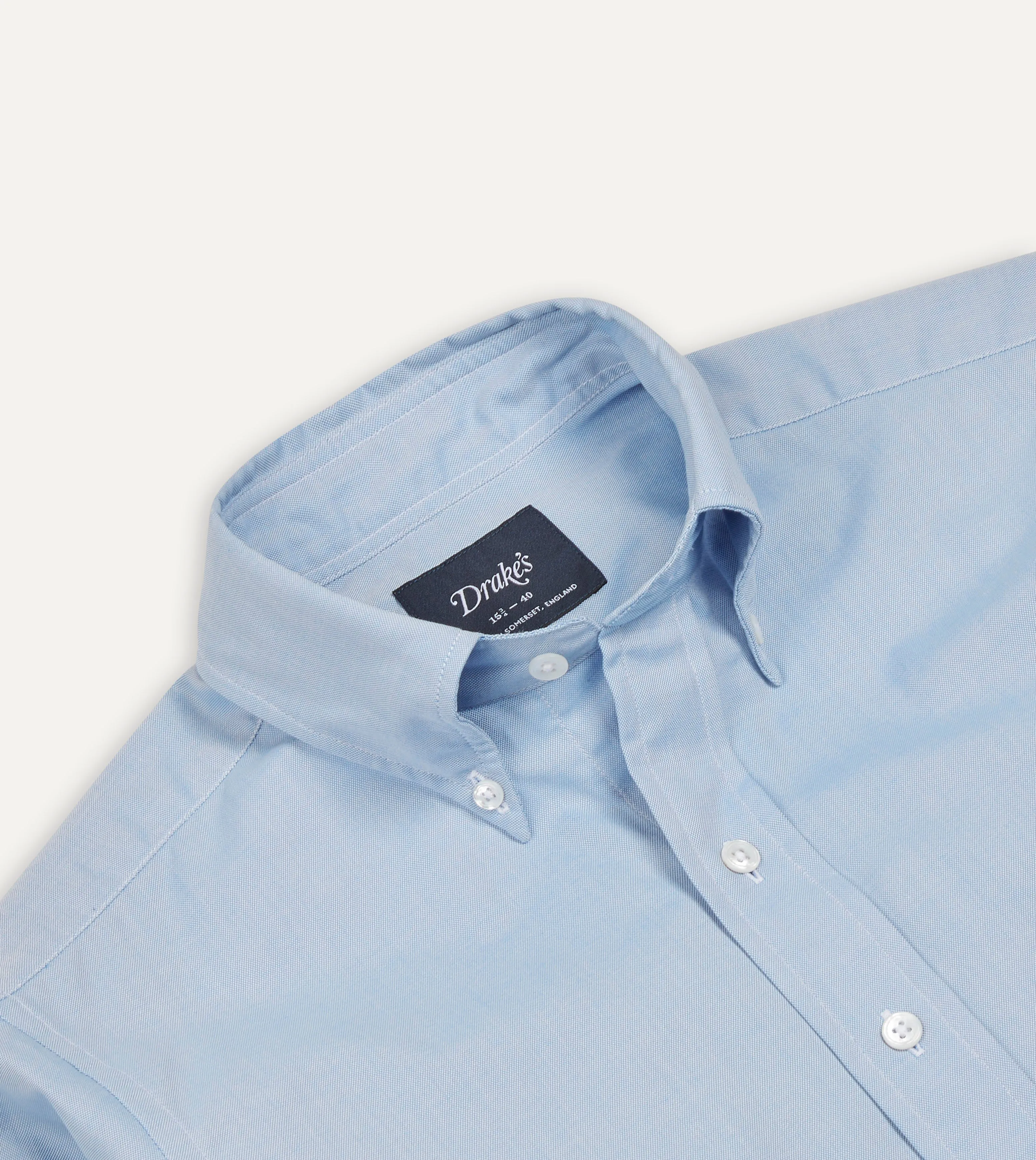 Blue Pinpoint Oxford Cotton Cloth Button-Down Shirt