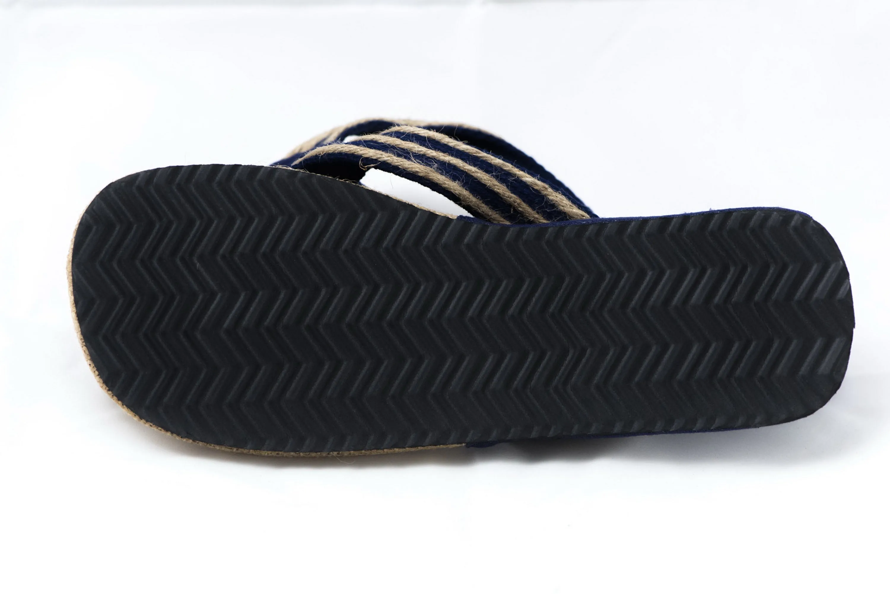 Blue Stripes Woven Flip Flops