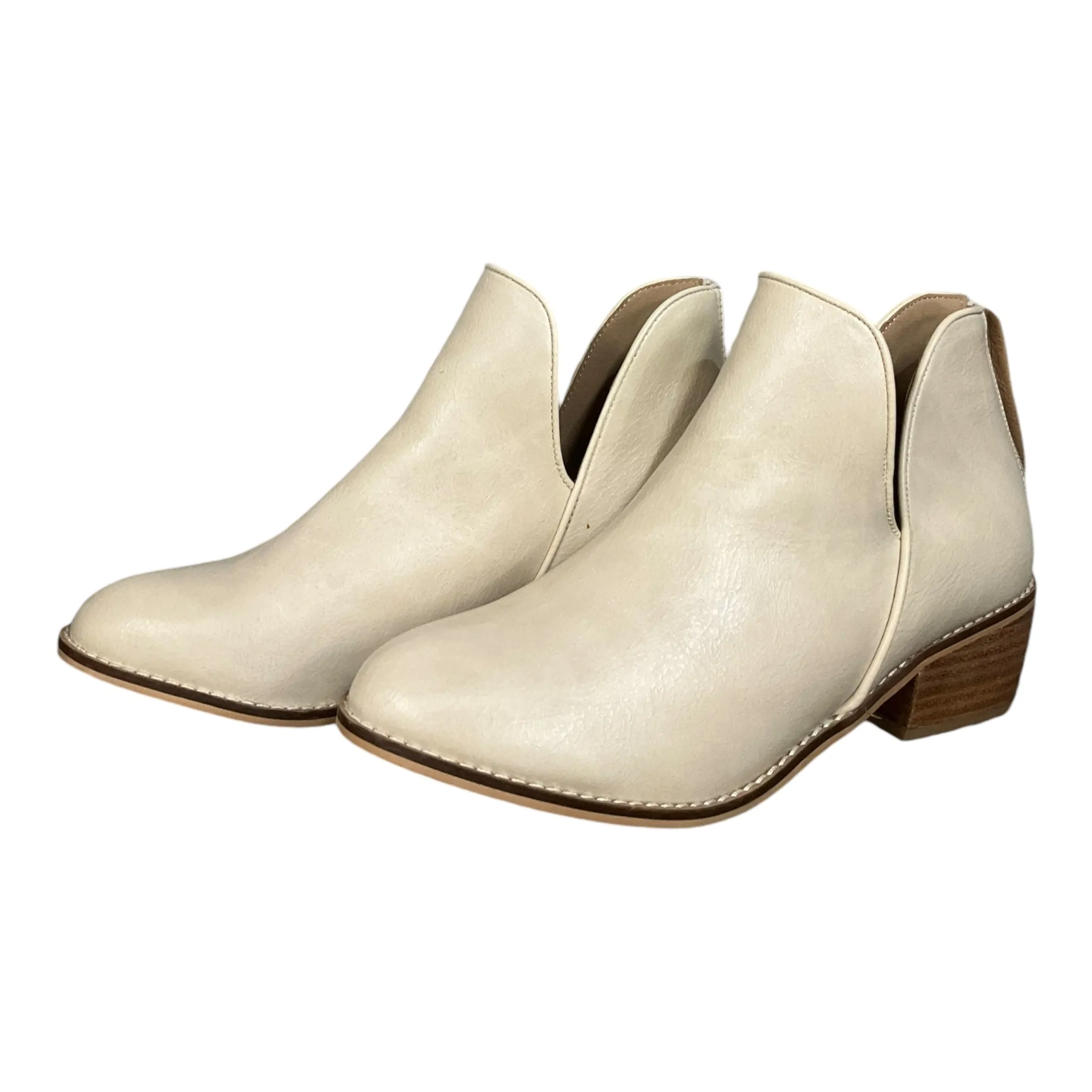 Boots Ankle Heels By Corkys In Cream, Size: 8