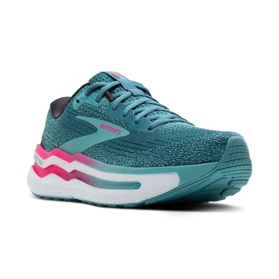 Brooks Ghost Max 2 Women's Running Shoes AW24 Storm Blue/Knockout Pink/Aqua