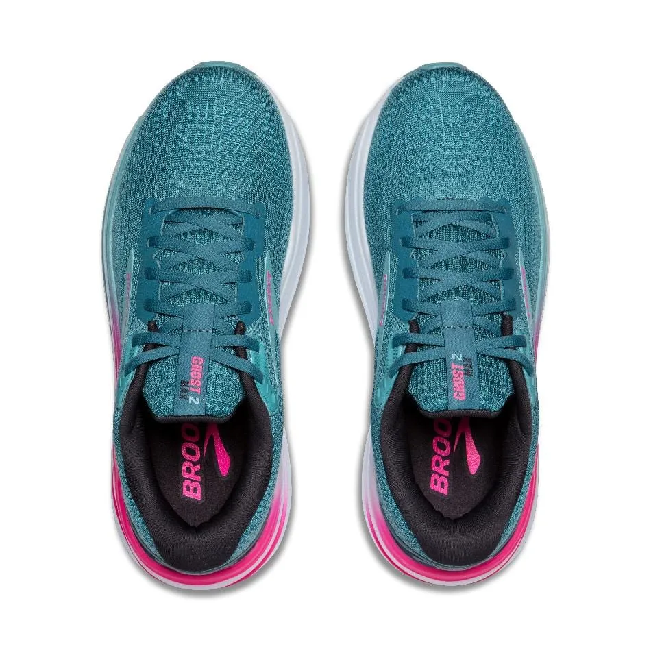 Brooks Ghost Max 2 Women's Running Shoes AW24 Storm Blue/Knockout Pink/Aqua