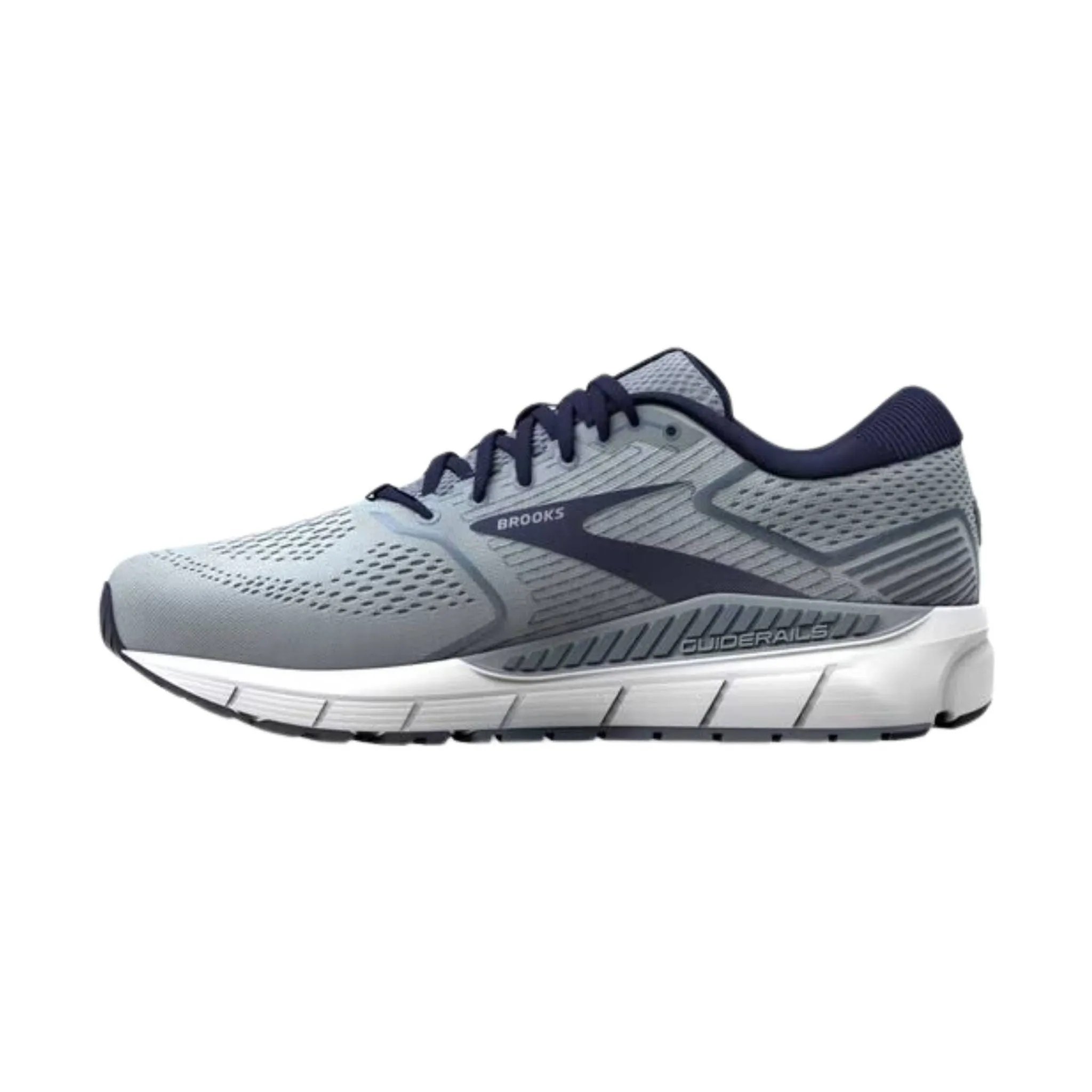 Brooks Mens Beast 20 Running Shoes - Stylish Blue, Grey, and Peacoat Colorway for Superior Comfort and Support