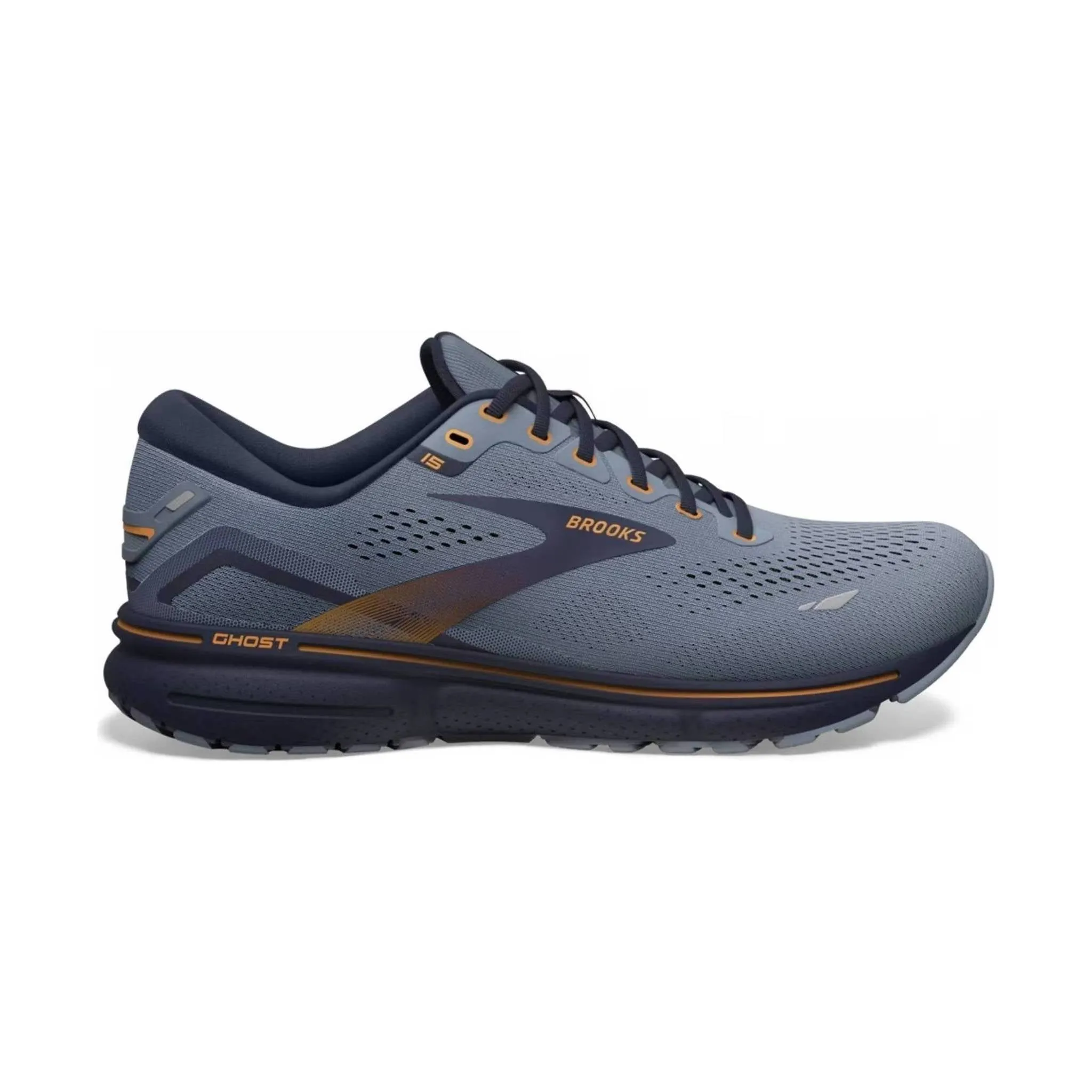 Brooks Mens Ghost 15 Road Running Shoes - Flintstone/Peacoat/Oak - Only for Online Store Credit or Exchange