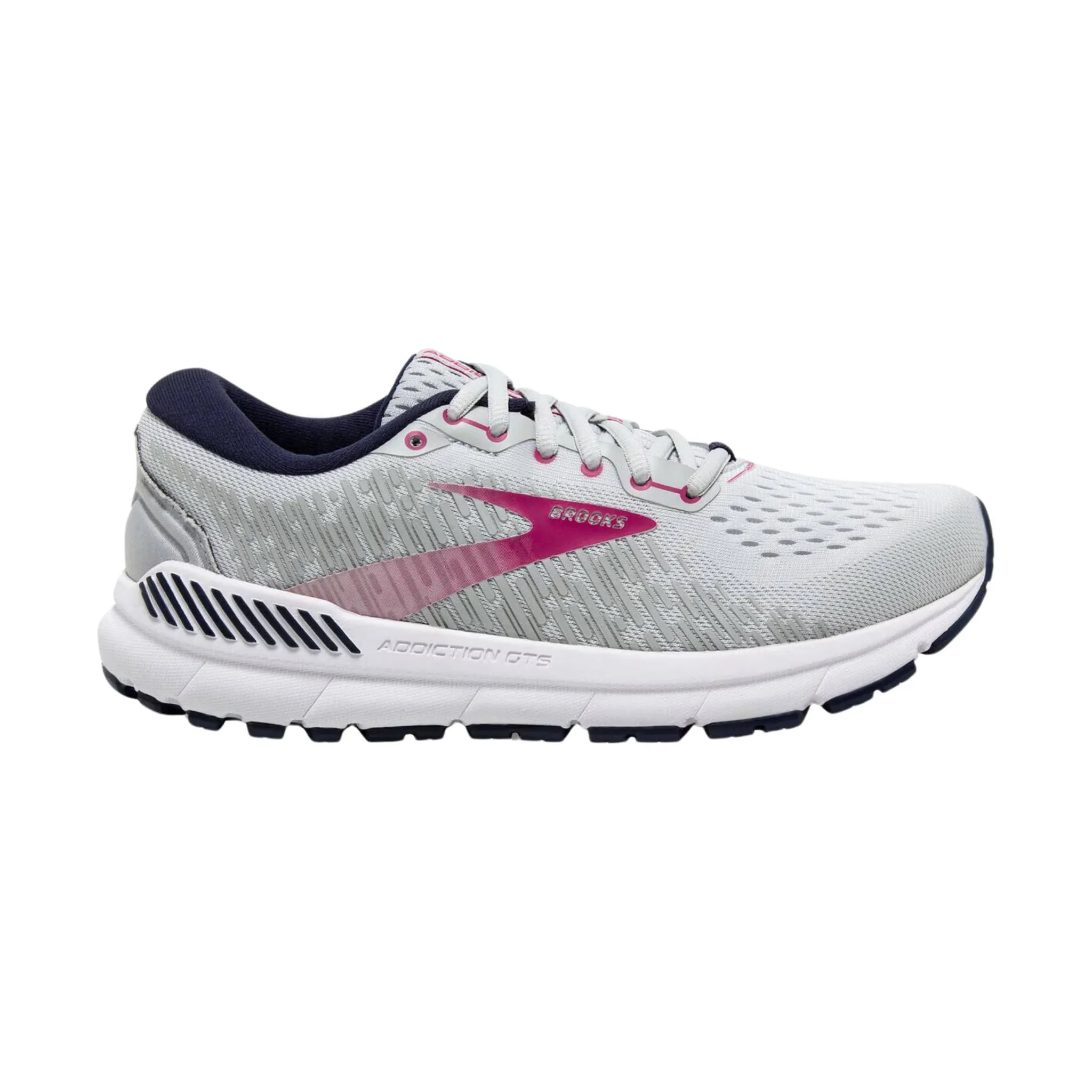 Brooks Women's Addiction GTS 15 Road Running Shoes - Oyster/Peacoat/Lilac Rose