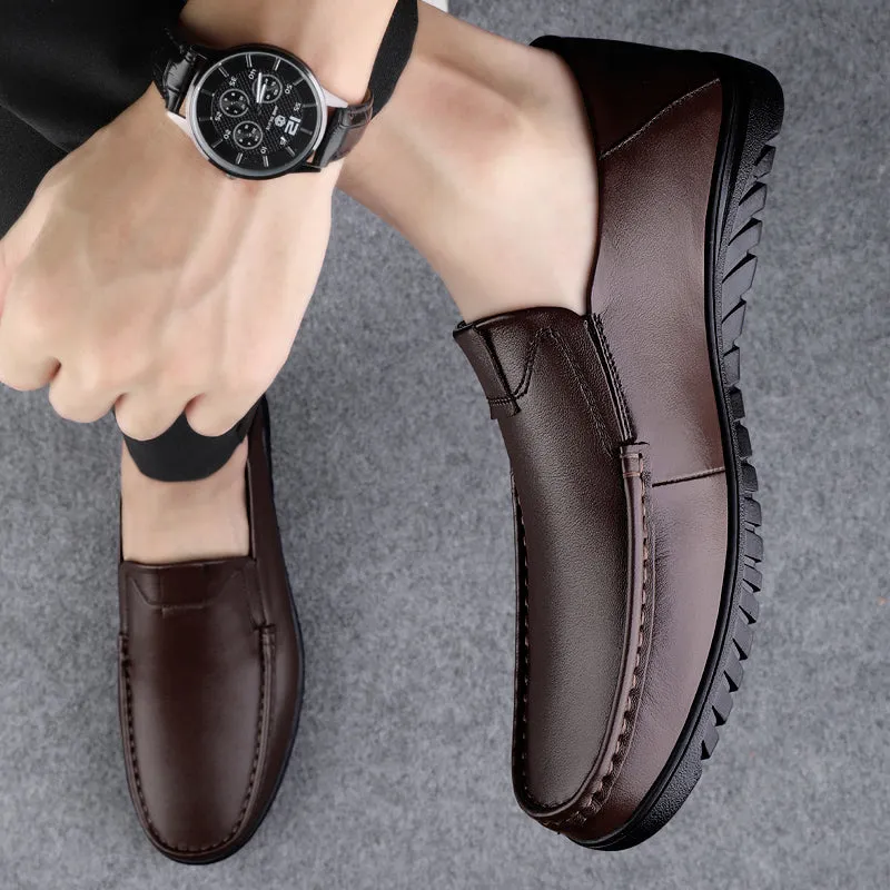 Business Leather Shoes Slip On Loafers Drive Walking Shoes | B2102