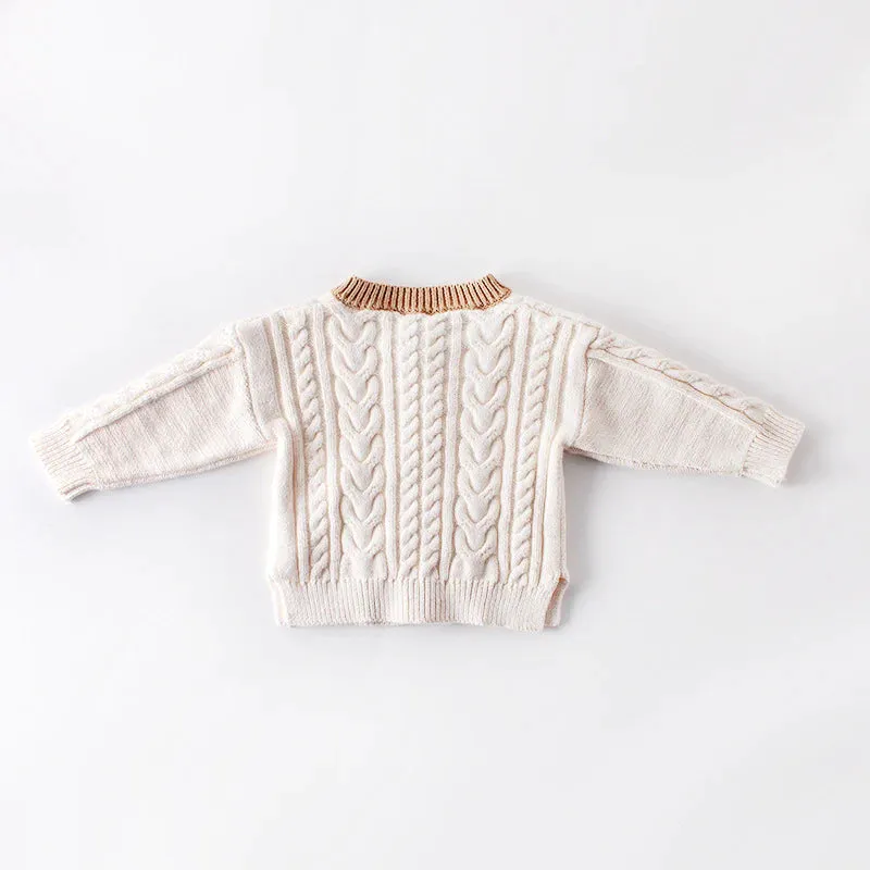 Cable knit cardigan