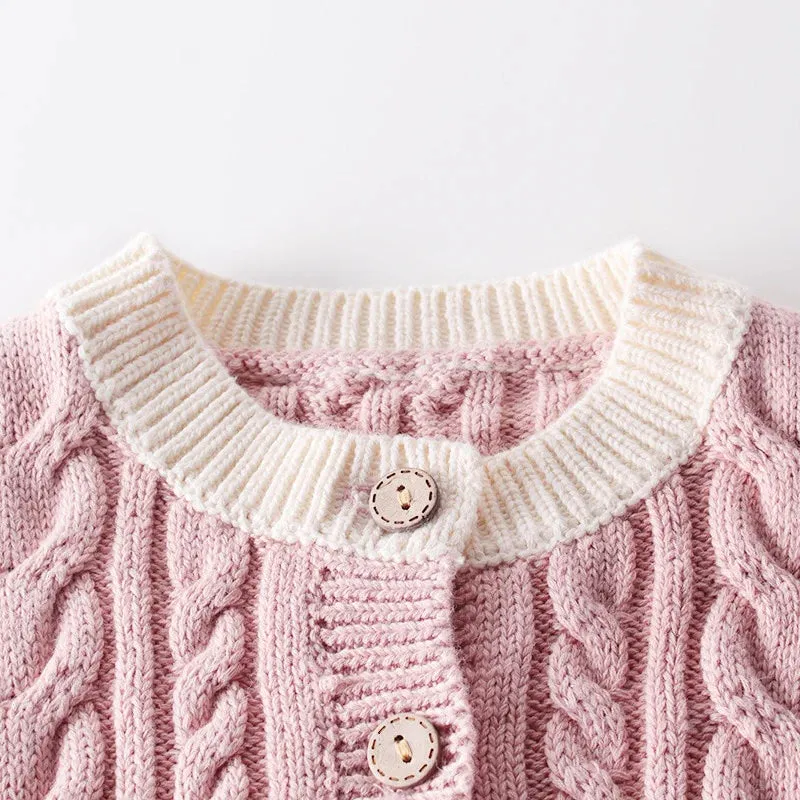 Cable knit cardigan