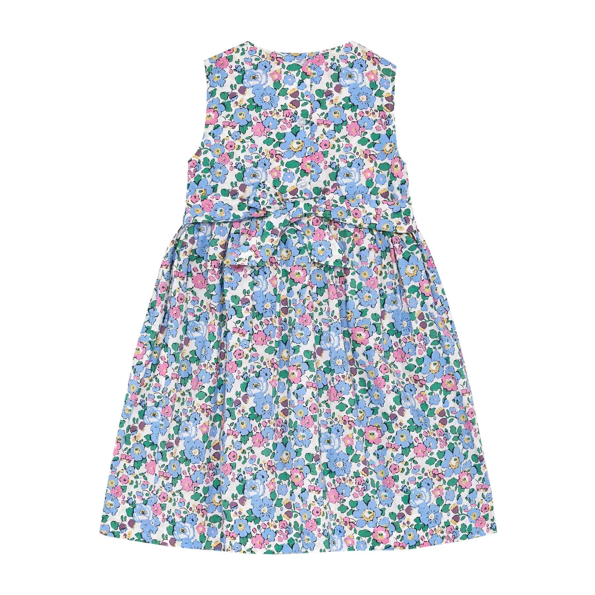 Catheryn Dress | Smocked Blue & Pink Floral (3-4)