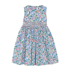 Catheryn Dress | Smocked Blue & Pink Floral (3-4)