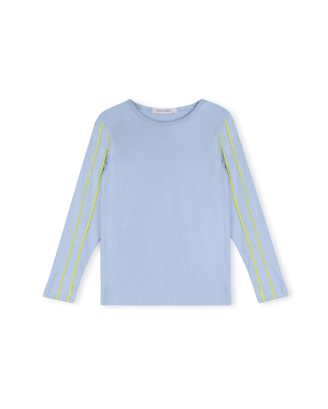 Chambray Piping Sleeve Tee