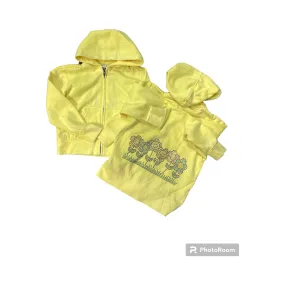 dasiy garden yellow zip up