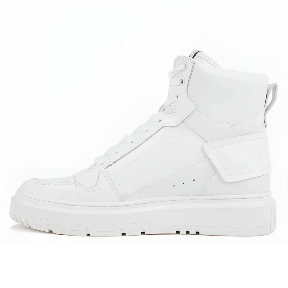 DKNY Mayzi Leather High Top Trainers Women - WHT