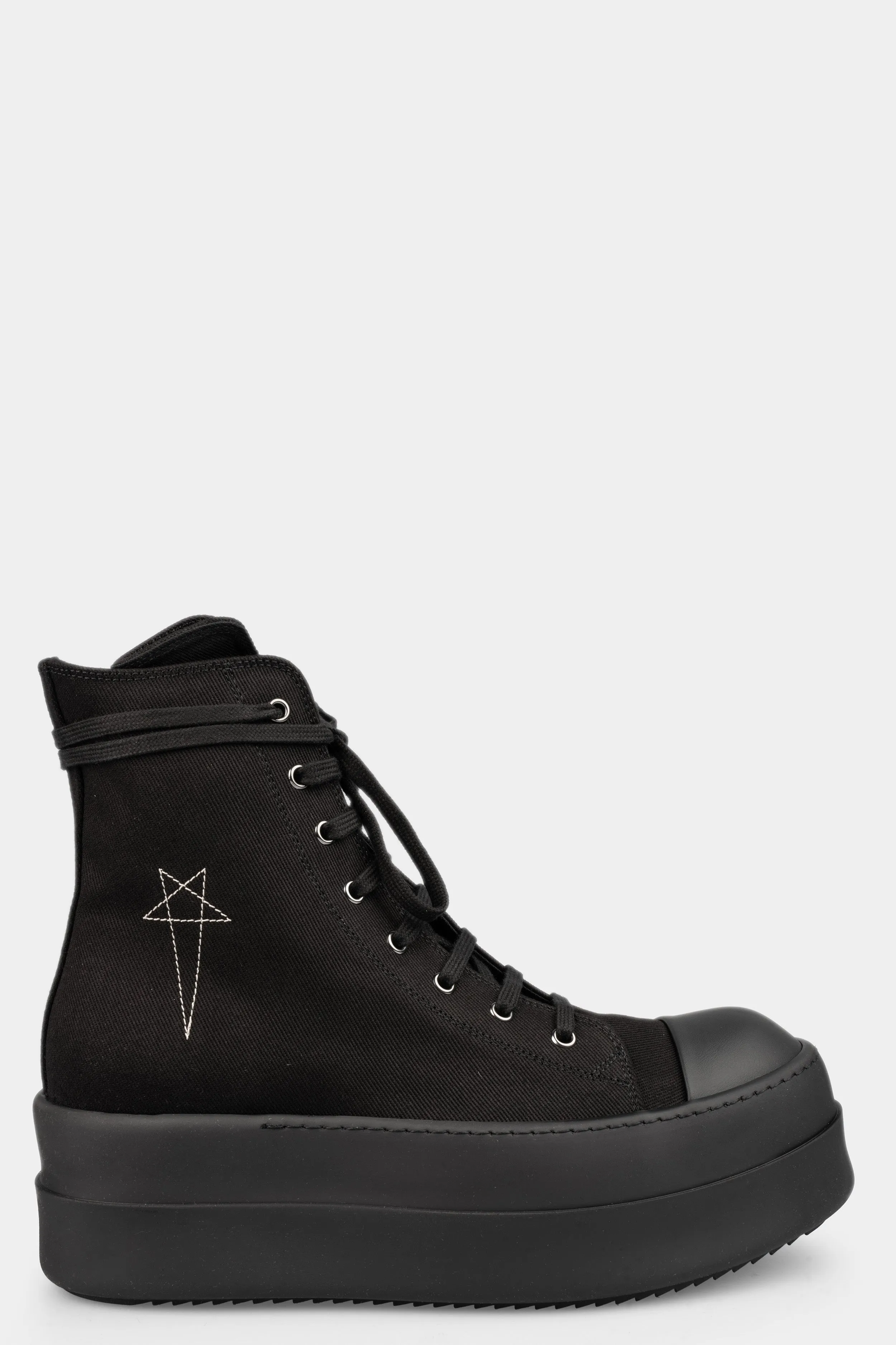 Double bumper sneakers, All Black / Pentagram