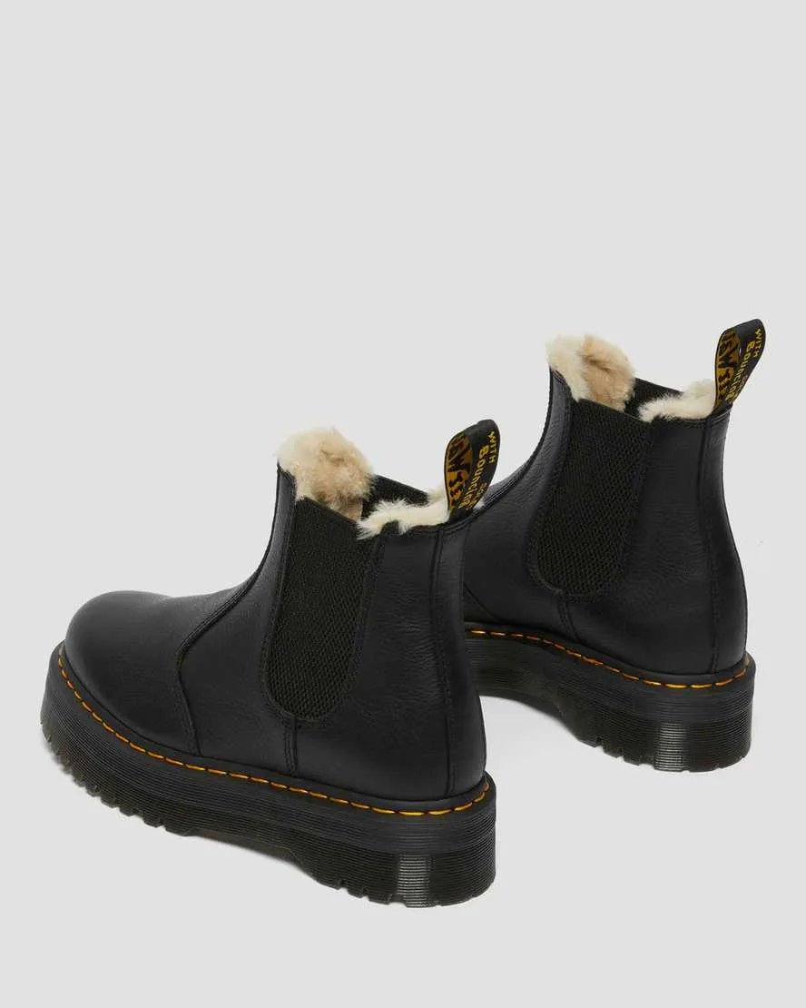 Dr. Marten 2976 Quad Faux Fur Lined Platform Chelsea Boots