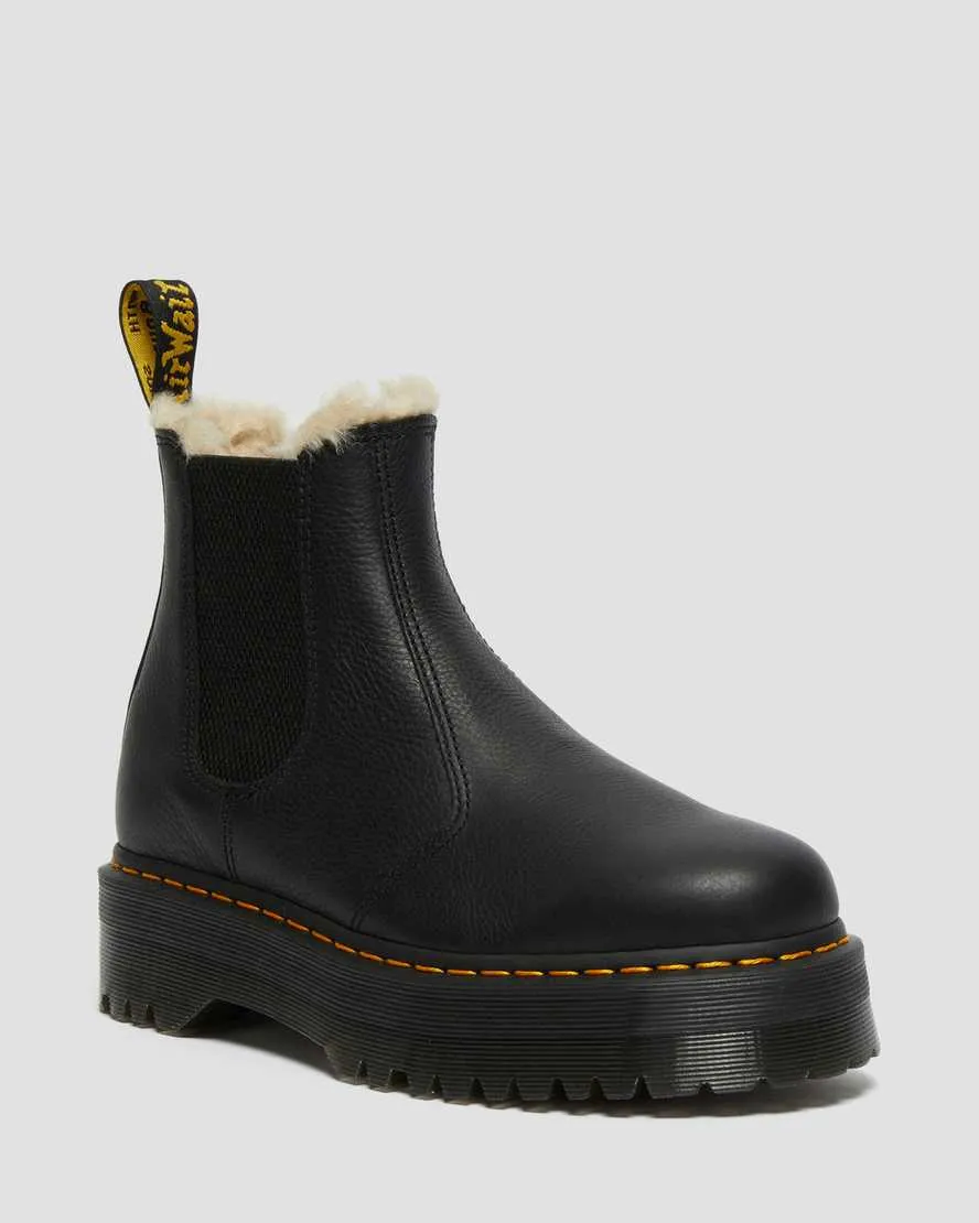 Dr. Marten 2976 Quad Faux Fur Lined Platform Chelsea Boots