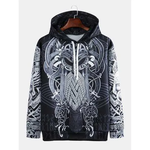 Ethnic Eagle Character Hoodies