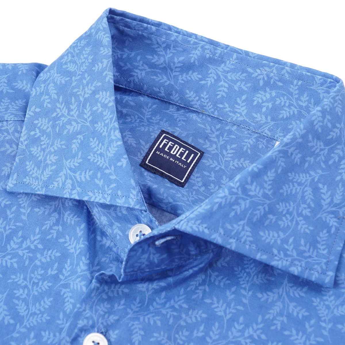 Fedeli Lightweight Printed Cotton Shirt