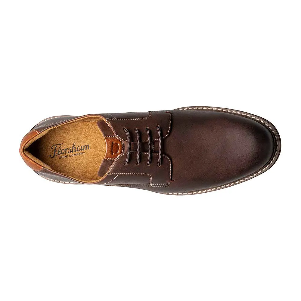 FLORSHEIM Men's Norwalk Plain Toe Crazy Brown Oxford Shoe