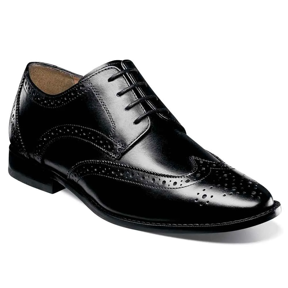 Florsheim Montinaro Black Leather Wingtip Oxfords