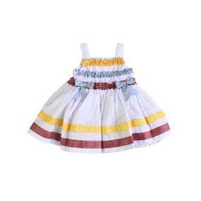 Frilly Rainbow Girls Cotton Dress