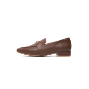 Kaylie Buckle Loafers - Chocolate ( CHO )