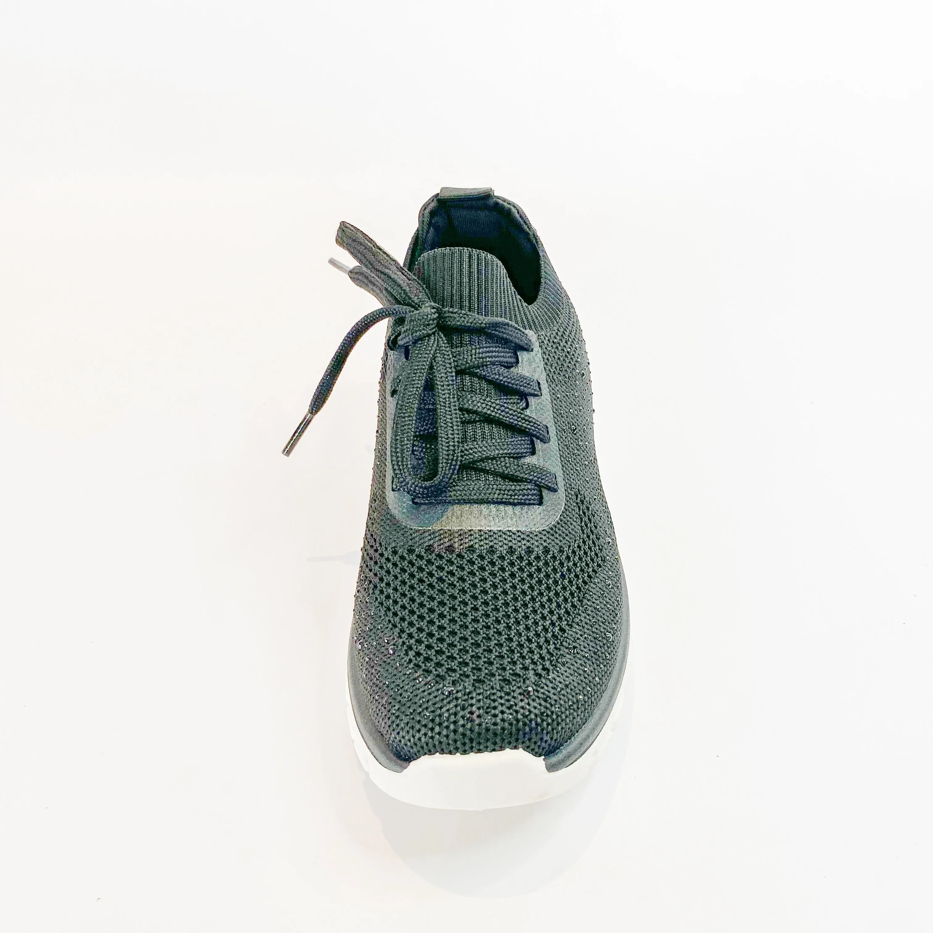 KG black sparkle knit lace up