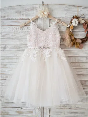 Lace Blue Flower Girl Dresses, Little Girl Dresses, Popular Flower Girl Dresses