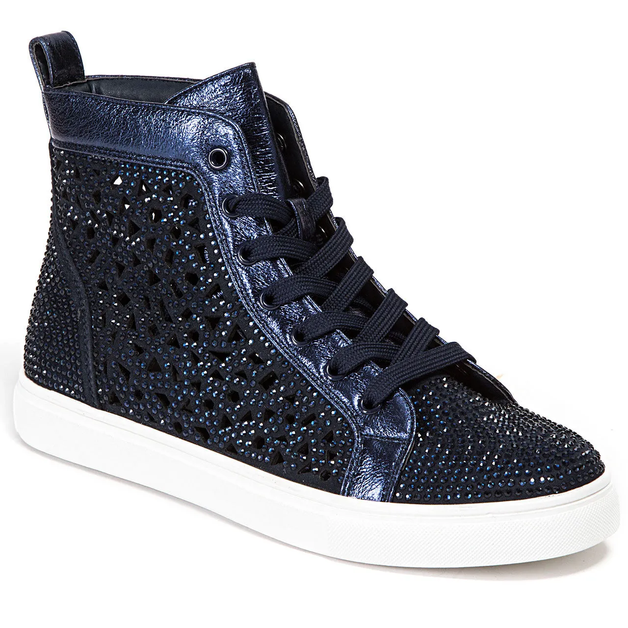 Lady Couture New York Navy High-top Sneakers