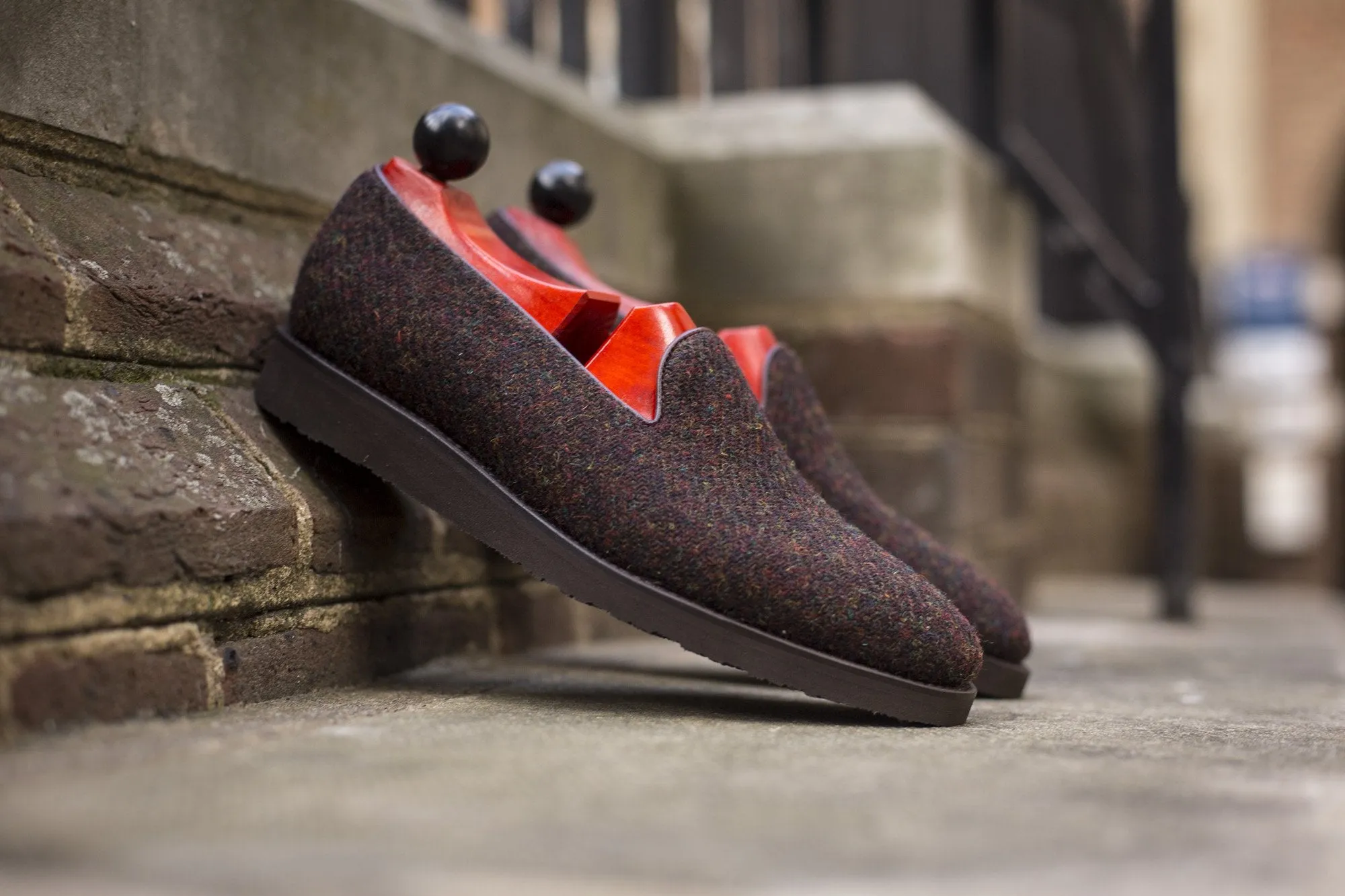 Laurelhurst II - MTO - Burgundy Medley Tweed - TMG Last - XLite Rubber Sole