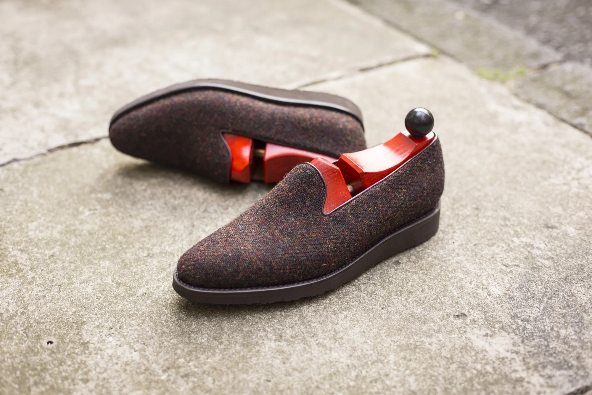 Laurelhurst II - MTO - Burgundy Medley Tweed - TMG Last - XLite Rubber Sole