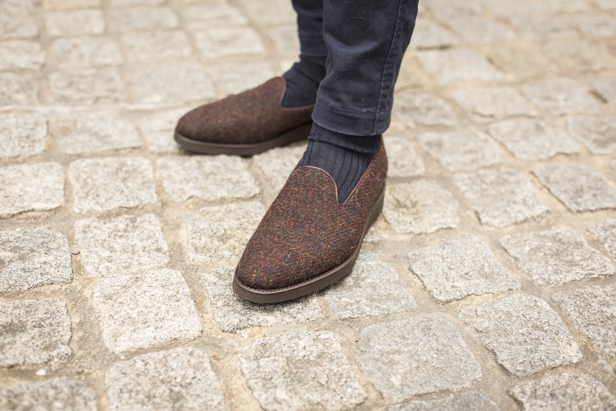 Laurelhurst II - MTO - Burgundy Medley Tweed - TMG Last - XLite Rubber Sole