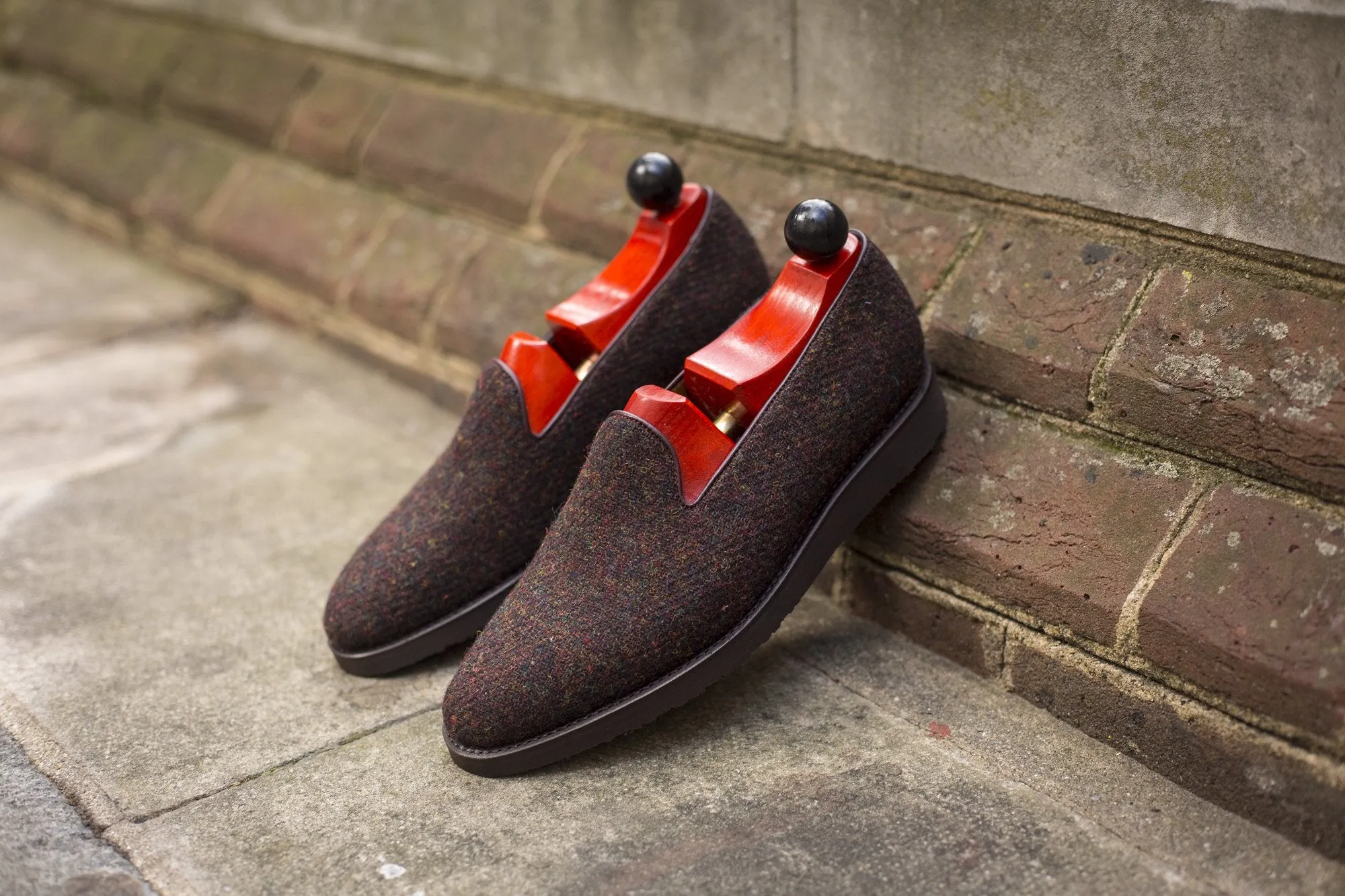 Laurelhurst II - MTO - Burgundy Medley Tweed - TMG Last - XLite Rubber Sole