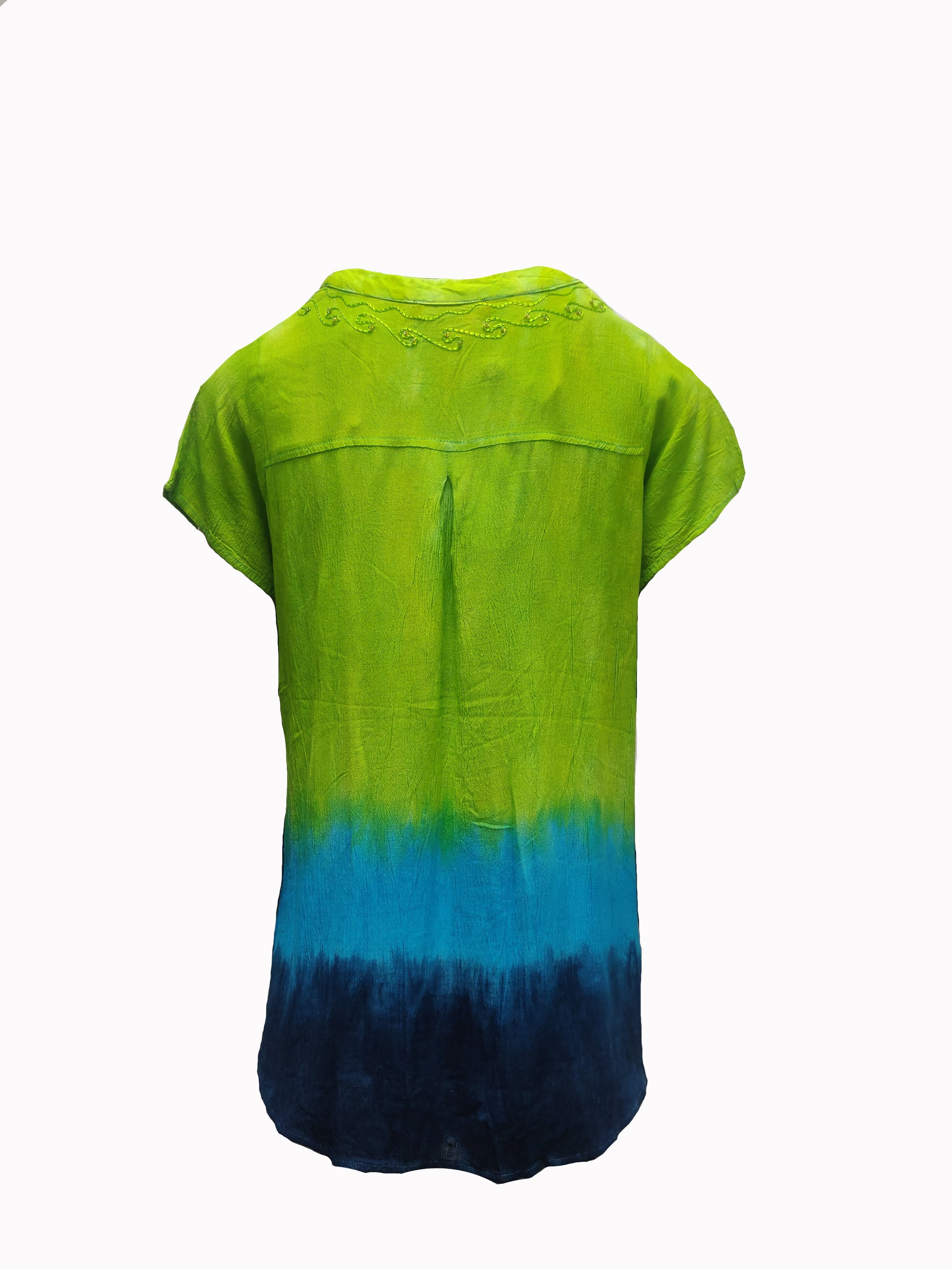 Lime tie dye top