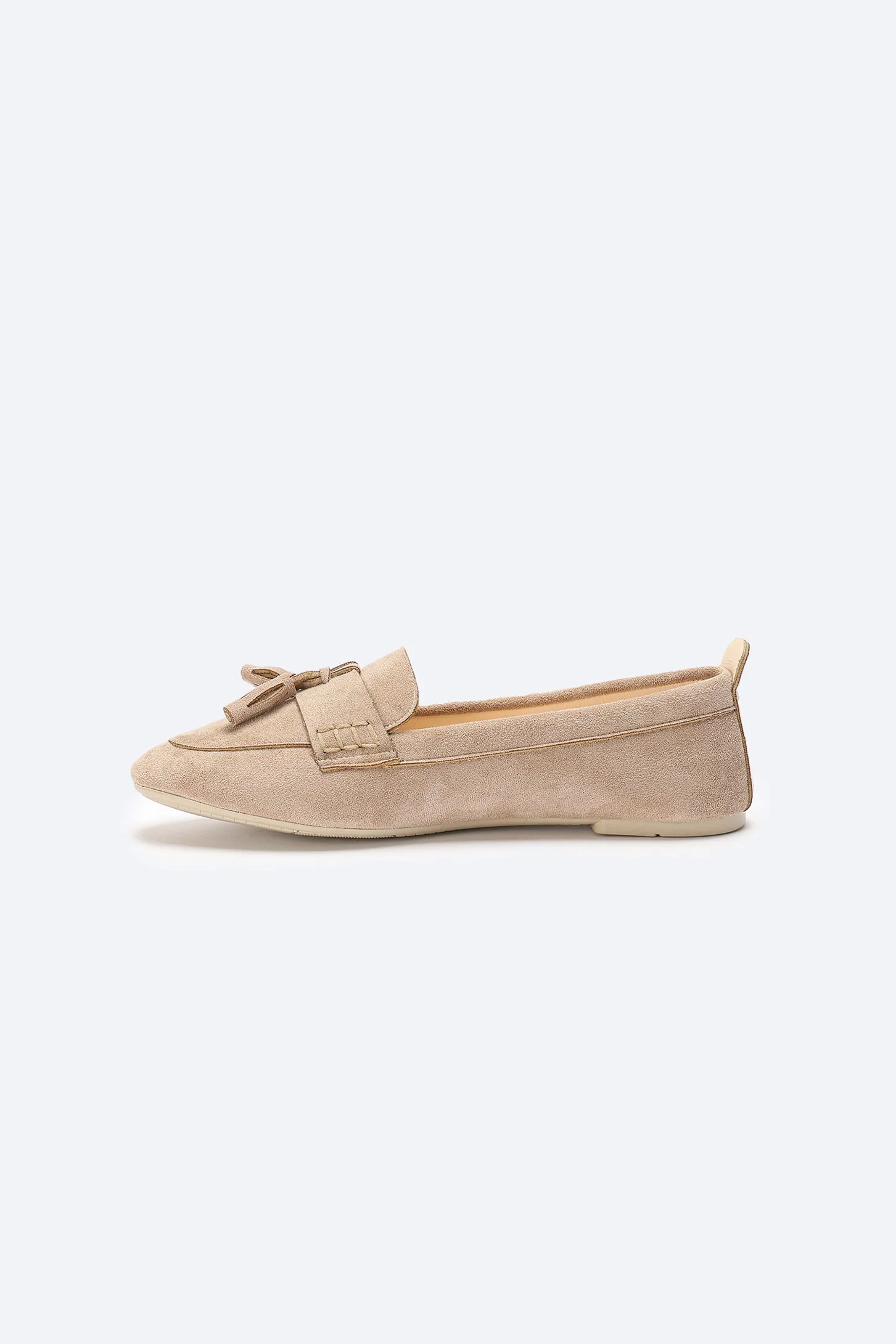 Loafers - Tassel Detail - Beige