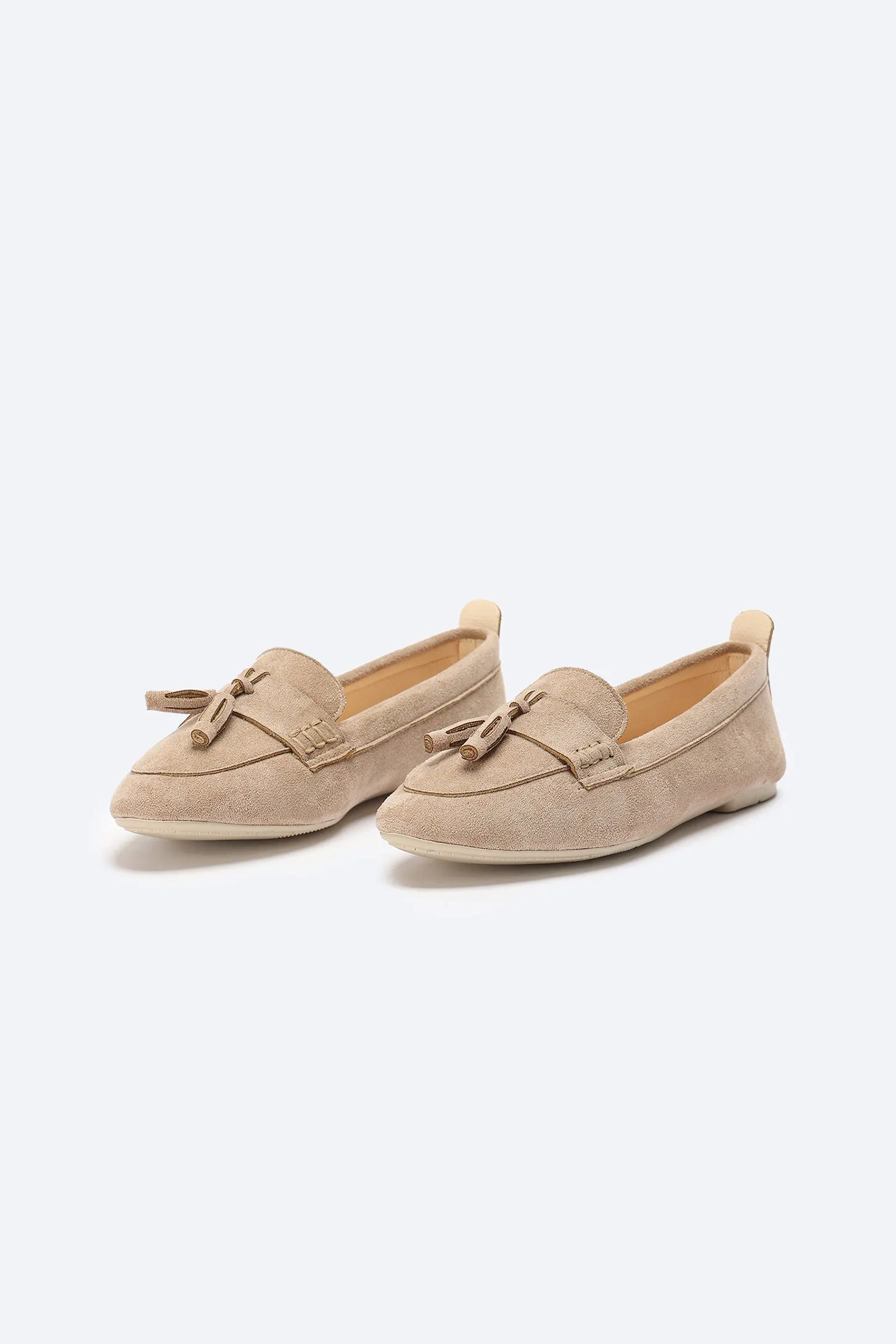 Loafers - Tassel Detail - Beige